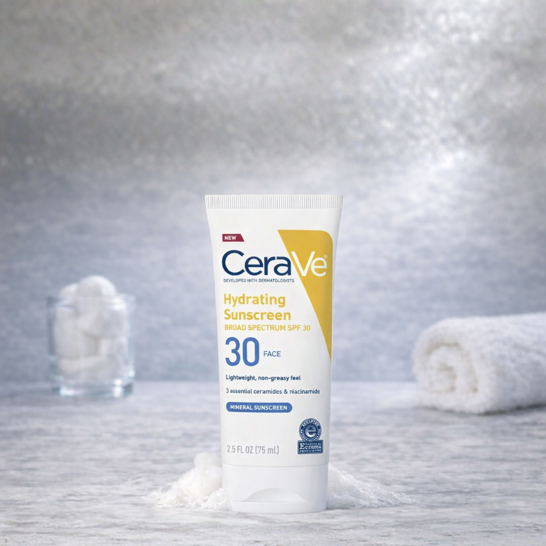 CeraVe Hydrating Mineral Sunscreen SPF 30 – Lightweight Face Sunscreen