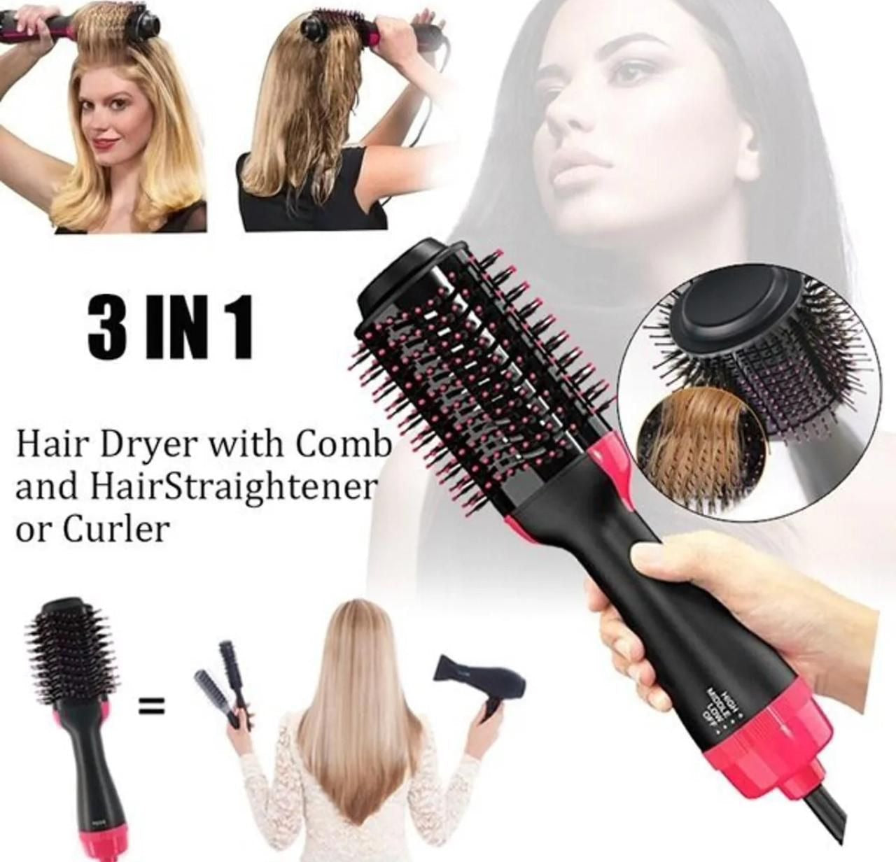 3-in-1 Hot Air Hair Dryer Brush
